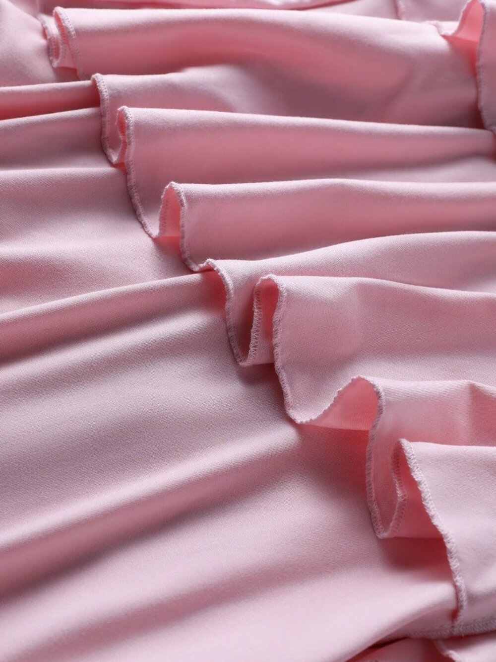Pink Elegant Women's Multi-Layered Ruffle Frill Hem Tube Dress - Picture 7 of 7